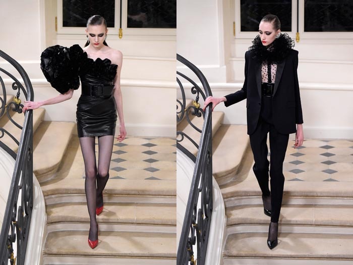 Défilé à l'ancienne pour Saint Laurent, qui célèbre les années 80 Défilé à l'ancienne pour Saint Laurent, qui célèbre les années 80