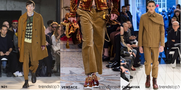 Couleurs des Collections Hommes des Défilés Automne/Hiver 2018-19 Couleurs des Collections Hommes des Défilés Automne/Hiver 2018-19