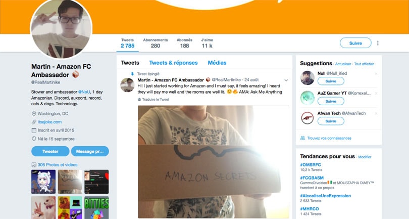 Sur Twitter, Amazon présente ses “ambassadeurs” Sur Twitter, Amazon présente ses “ambassadeurs”