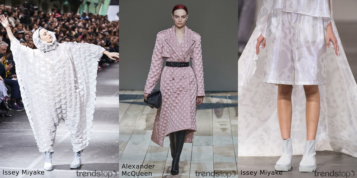 Womenswear automne-hiver 20-21 : Tendances des tissus repérés sur les podiums Womenswear automne-hiver 20-21 : Tendances des tissus repérés sur les podiums