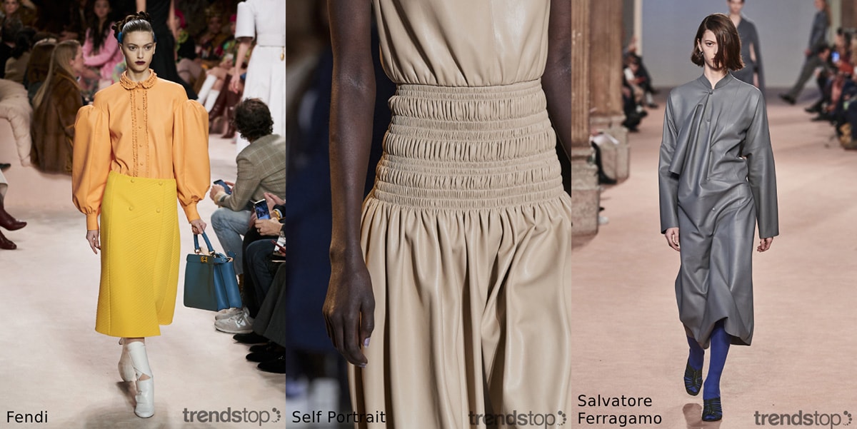 Womenswear automne-hiver 20-21 : Tendances des tissus repérés sur les podiums Womenswear automne-hiver 20-21 : Tendances des tissus repérés sur les podiums