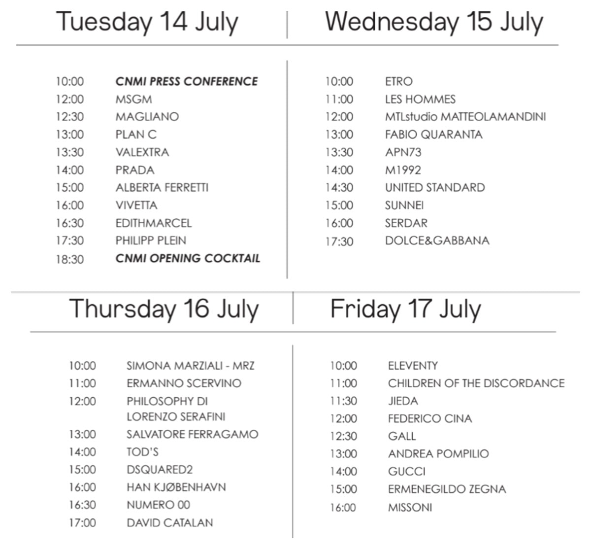 Milan révèle le programme de sa Fashion Week en ligne Milan révèle le programme de sa Fashion Week en ligne