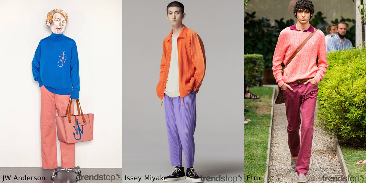 Les tendances couleur de la mode masculine au printemps/été 2021 Les tendances couleur de la mode masculine au printemps/été 2021